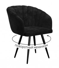 Стул DikLine 442 поворотный, M18 черный, ножки черные