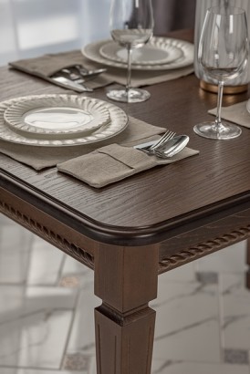 Стол обеденный Васко (76,5х120х80) в классическом стиле, орех