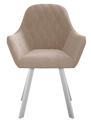 Стул DikLine 240 поворотный, Z128 бежевый, ножки белые