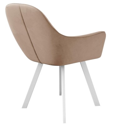 Стул DikLine 240 поворотный, Z128 бежевый, ножки белые