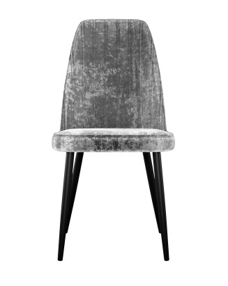Стул DikLine 326 микровелюр M13 светло-серый, ножки черные