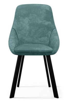 Стул DikLine 246 поворотный, AM8 серо-зеленый, ножки черные