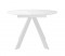 Обеденный стол SKC100 d1000 Керамика Белый мрамор, подстолье белое, опоры белые - DikLine