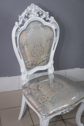 Стул кухонный Шейх серебро жаккард