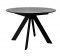 Обеденный стол SKC100 d1000 Керамика Серый мрамор, подстолье черное, опоры черные - DikLine