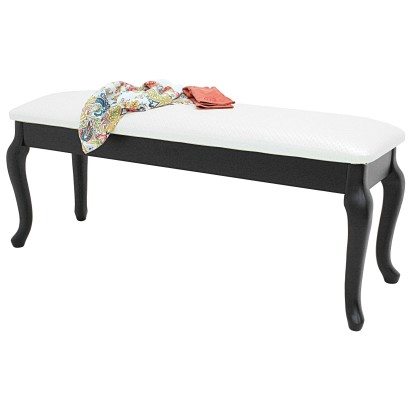 Банкетка Вивальди с ящиком (43х105х32) в классическом стиле, венге, белый