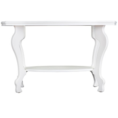 Стол журнальный Берже 1С (56х94х60) в классическом стиле, белый ясень