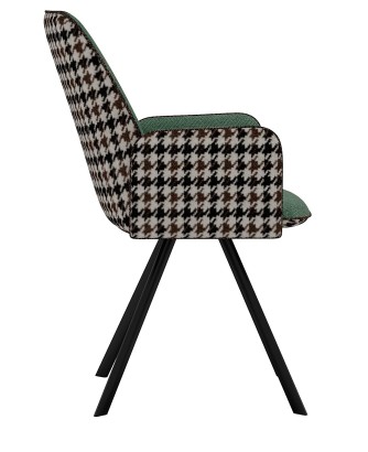 Стул DikLine 293 поворотный SB1/A2 зеленый, ножки черные