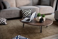 Стол журнальный Дадли (24,6х94х69) в скандинавском стиле, браун, черный