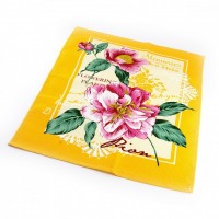 Набор вафельных полотенец, рисунок ПИОН желтый 50x60 - 3шт в уп. желтый арт. 80181y