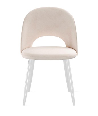 Стул DikLine 283 поворотный C103 крем, ножки белые