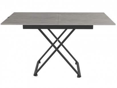 Стол универсальный трансформируемый ГЕНРИ (40х90,5х68) в стиле лофт, бетон чикаго, чёрный