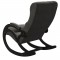 Кресло-качалка Каула экокожа, каркас (90,5х57х93,5) в скандинавском стиле, eva 6, венге