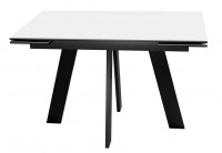 Стол DikLine SKM120 Керамика Mono white (белый матовый)/подстолье черное,