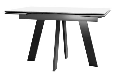 Стол DikLine SKM120 Керамика Mono white (белый матовый)/подстолье черное,