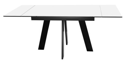 Стол DikLine SKM120 Керамика Mono white (белый матовый)/подстолье черное,