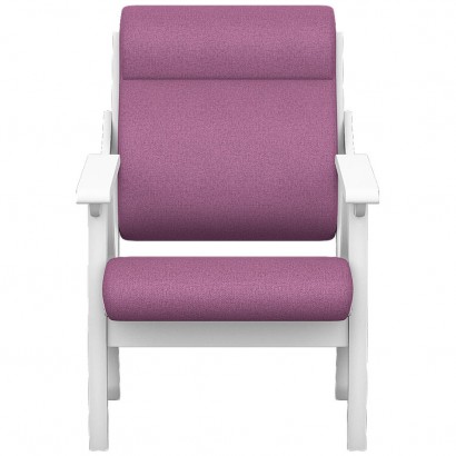 Кресло Вега 10 ткань (95х63х90) в классическом стиле, пурпурный, снег