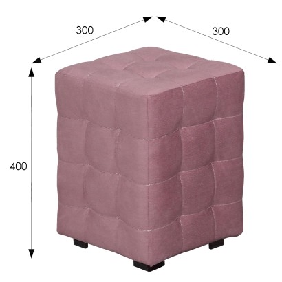 Банкетка BeautyStyle 6, модель 300 ткань (40х30х30) в скандинавском стиле, розово-фиолетовый