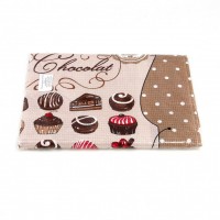 Набор вафельных полотенец, рисунок ПИРОЖНОЕ бежевое 50x60 - 2шт в уп. бежевый арт. PIROZHNOE bez