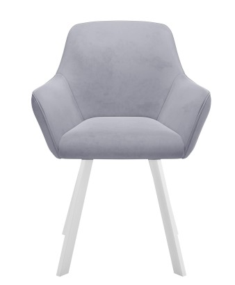 Стул DikLine 248 поворотный, Z46 перламутр, ножки белые