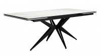 Стол DikLine KW160 керамика белый мрамор С41 матовая/опоры черные (2 уп.)
