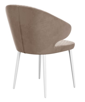 Стул DikLine 355 микровелюр Z128 бежевый/ ножки белые