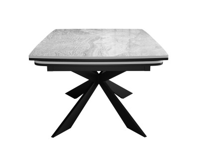 Стол DikLine KM160 керамика серый мрамор С31 глянец/опоры черные (2 уп.)
