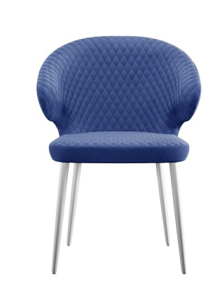 Стул DikLine 355 микровелюр Z20 синий/ ножки белые