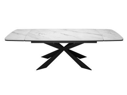 Стол DikLine KM160 керамика белый мрамор С41 матовая/опоры черные (2 уп.)