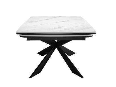 Стол DikLine KM160 керамика белый мрамор С41 матовая/опоры черные (2 уп.)