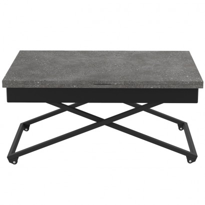 Стол универсальный трансформируемый АНДРЭ Loft ЛДСП (40х85х55) в стиле лофт, терраццо, чёрный