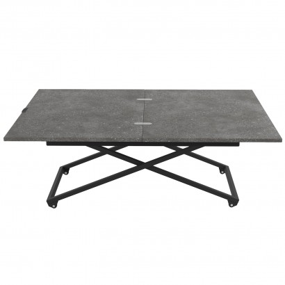 Стол универсальный трансформируемый АНДРЭ Loft ЛДСП (40х85х55) в стиле лофт, терраццо, чёрный