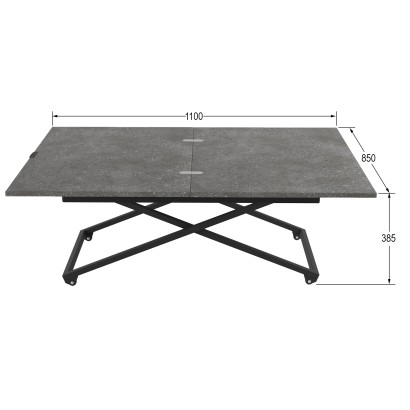 Стол универсальный трансформируемый АНДРЭ Loft ЛДСП (40х85х55) в стиле лофт, терраццо, чёрный