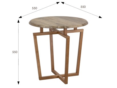 Стол журнальный Рилле 440 пленка крымский состаренный/ (55х55х55) в скандинавском стиле,