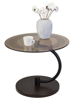 Стол журнальный Дуэт 13Н (47х60х60) в стиле техно, черный, венге, тонированное