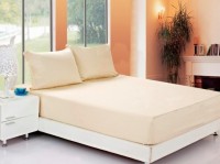Простынь на резинке джерси K, 90x200 бежевая арт. K