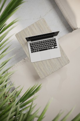 Стол придиванный Бали (70х54х35) в стиле лофт, скания натуральная