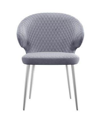 Стул DikLine 355 микровелюр Z46 перламутр/ ножки белые