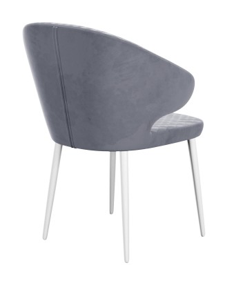 Стул DikLine 355 микровелюр Z46 перламутр/ ножки белые