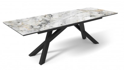 Стол DikLine SKD160 Керамика FNZW 162806176 ARCTIK OCEAN/подстолье черное/опоры черные (2 уп.),