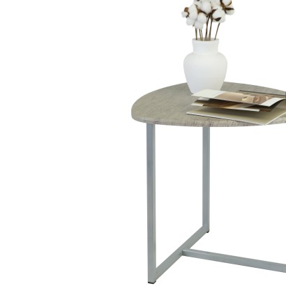 Стол журнальный BeautyStyle 11 (51х55х55) в стиле лофт, серый шпат, металл
