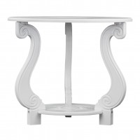 Стол журнальный Грация (М) ЛАЙТ (53х58х58) в классическом стиле, белый