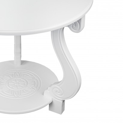 Стол журнальный Грация (М) ЛАЙТ (53х58х58) в классическом стиле, белый
