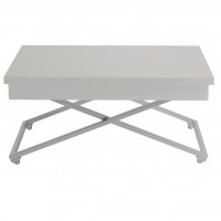 Стол универсальный трансформируемый АНДРЭ ЛДСП (40х85х55) в стиле лофт, белый, хром Стол универсальный трансформируемый АНДРЭ ЛДСП (40х85х55) в стиле лофт, белый, хром