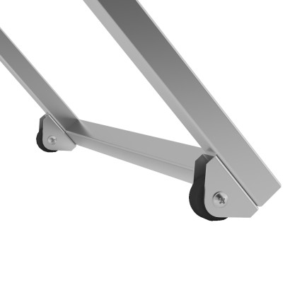 Стол универсальный трансформируемый АНДРЭ ЛДСП (40х85х55) в стиле лофт, белый, хром