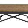 Стол универсальный трансформируемый ГЕНРИ (40х90,5х68) в стиле лофт, дуб шерман, чёрный