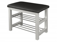 Банкетка Спея (49х58х35) в классическом стиле, белый, серый Банкетка Спея (49х58х35) в классическом стиле, белый, серый