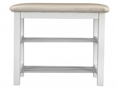 Банкетка Спея белый/экокожа (49х58х35) в классическом стиле, белый