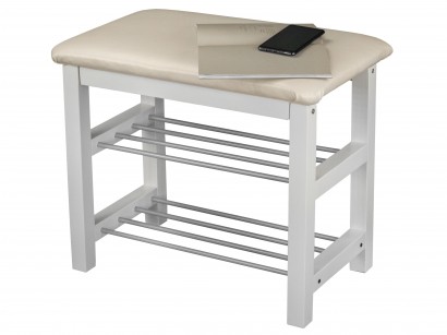 Банкетка Спея белый/экокожа (49х58х35) в классическом стиле, белый