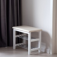 Банкетка Спея белый/экокожа (49х58х35) в классическом стиле, белый Банкетка Спея белый/экокожа (49х58х35) в классическом стиле, белый